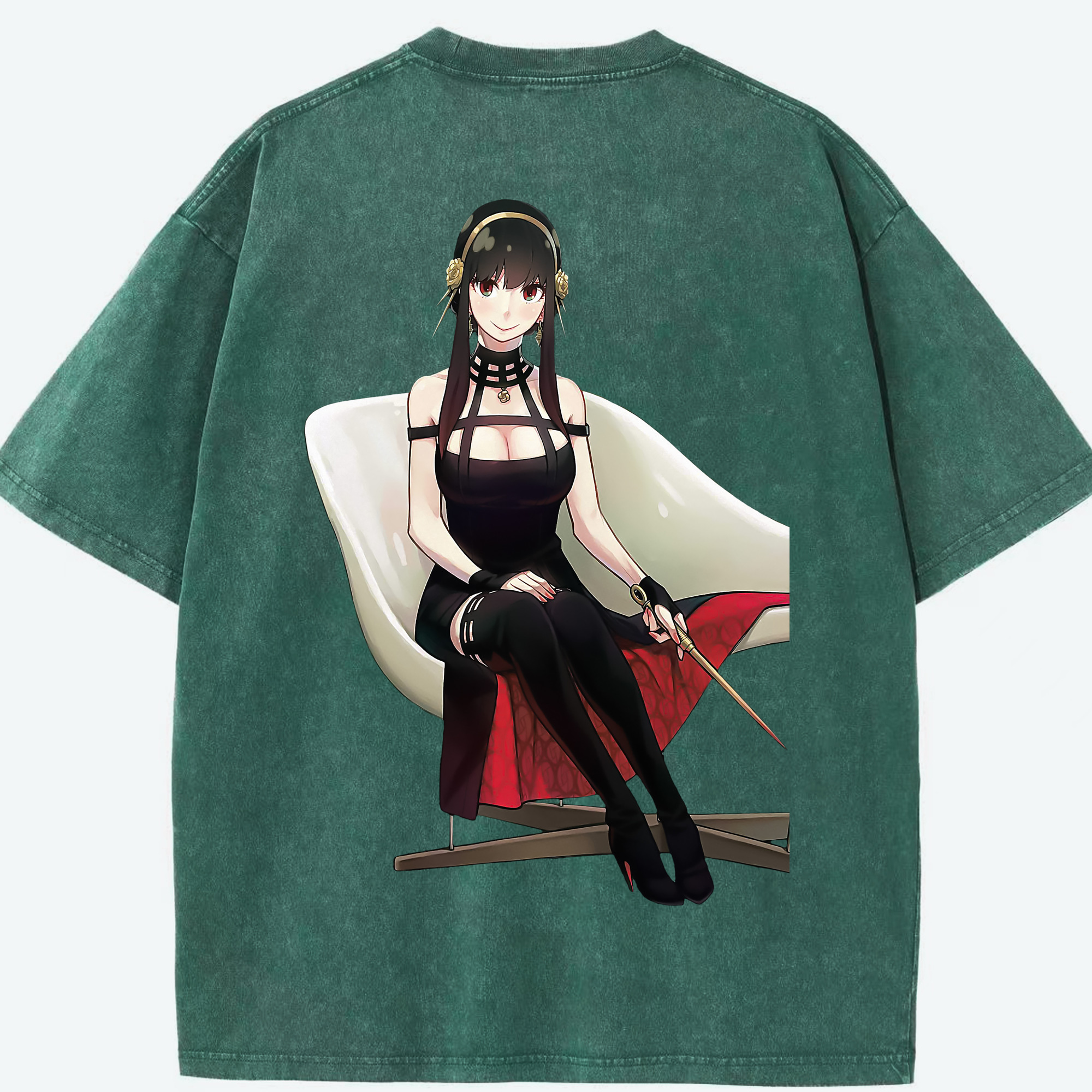 （画像用） SPY×FAMILY间谍家家酒 綿100% ヴィンテージ風 半袖Tシャツ（背面プリント）